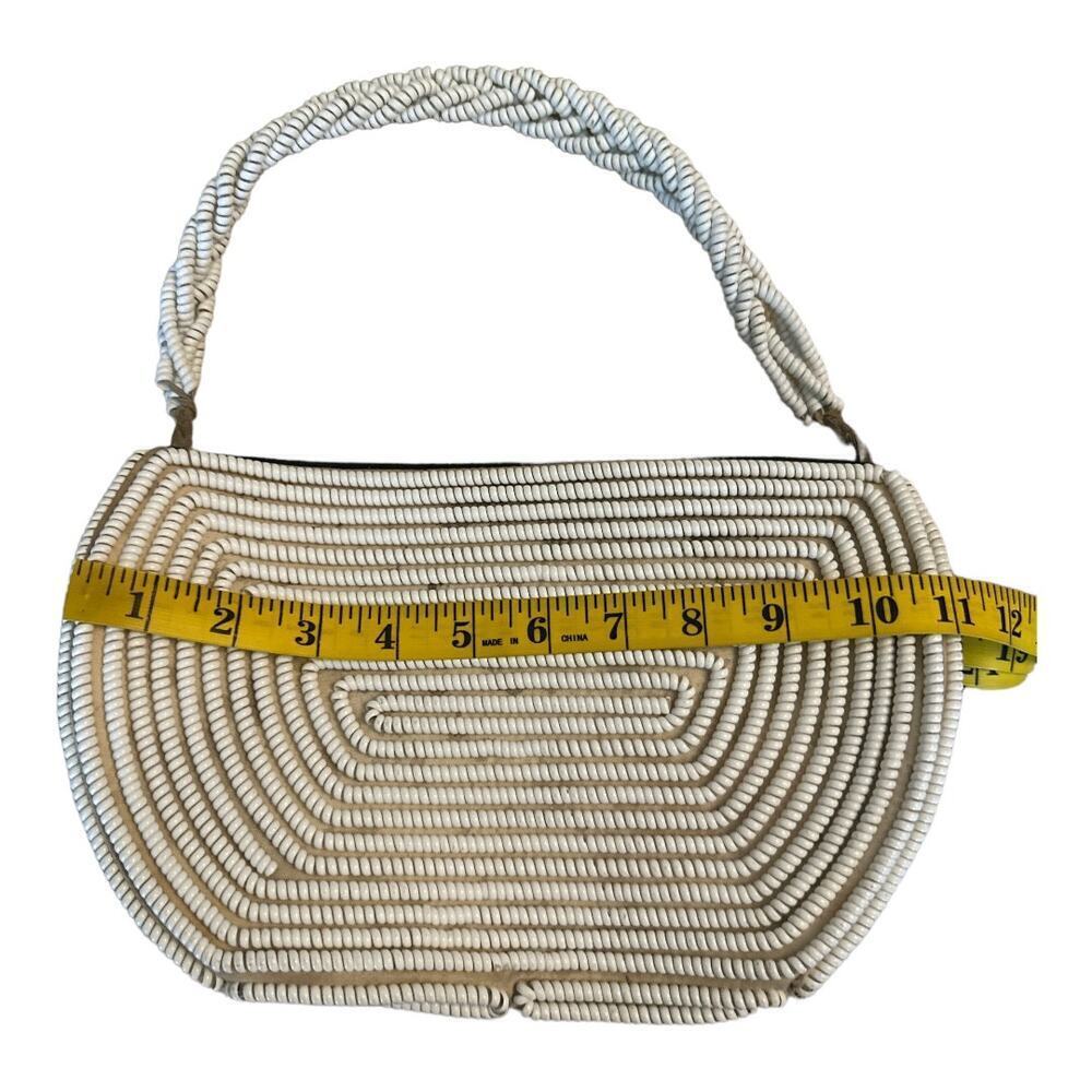 1940's Vintage Ivory Telephone Cord Shoulder Bag … - image 3